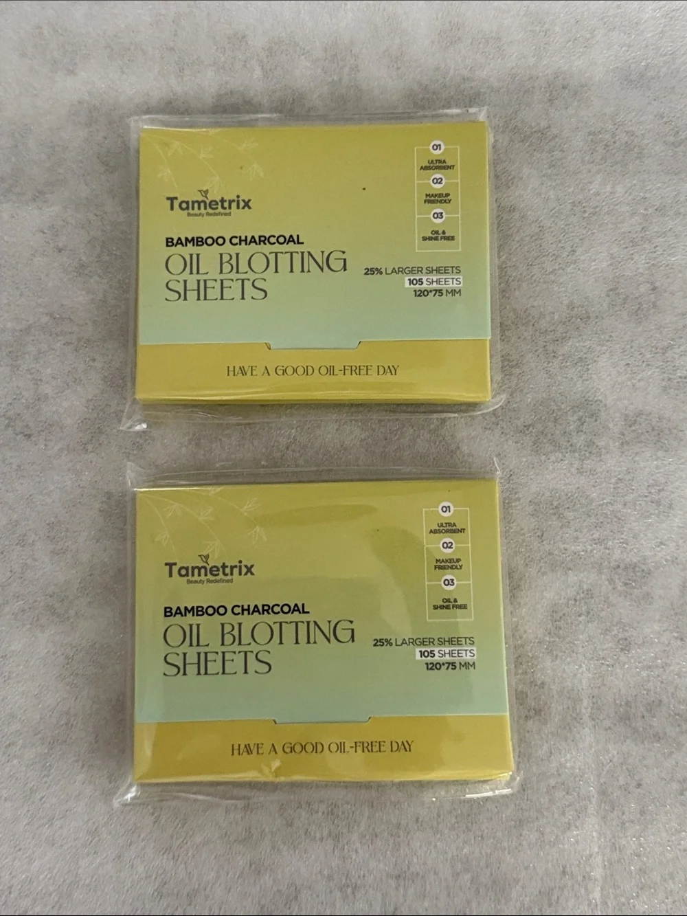 Bamboo Charcoal Oil Blotting Sheets – Yellow/Green